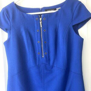 Ellen Tracey Cobalt Blue Dress with cap sleeves